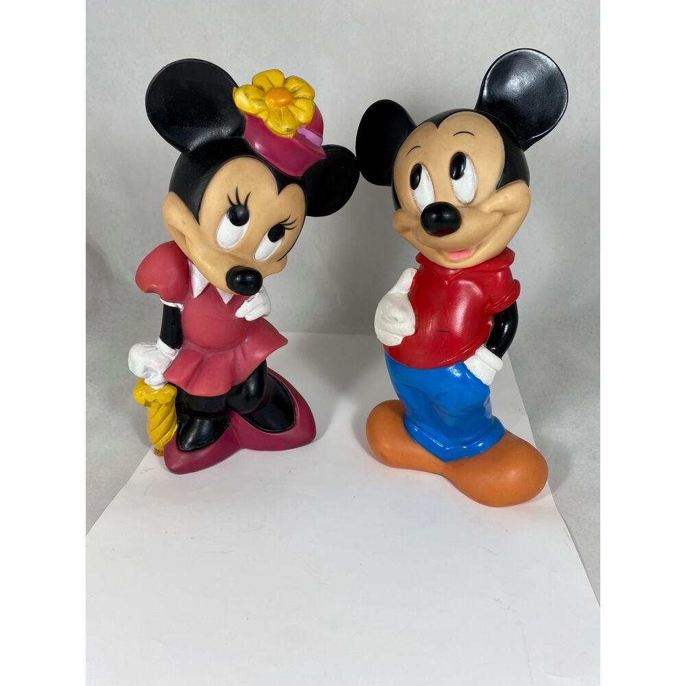 ILLCO Walt Disney Co. Mickey and Mini Mouse Vintage Vinyl Rubber Bank